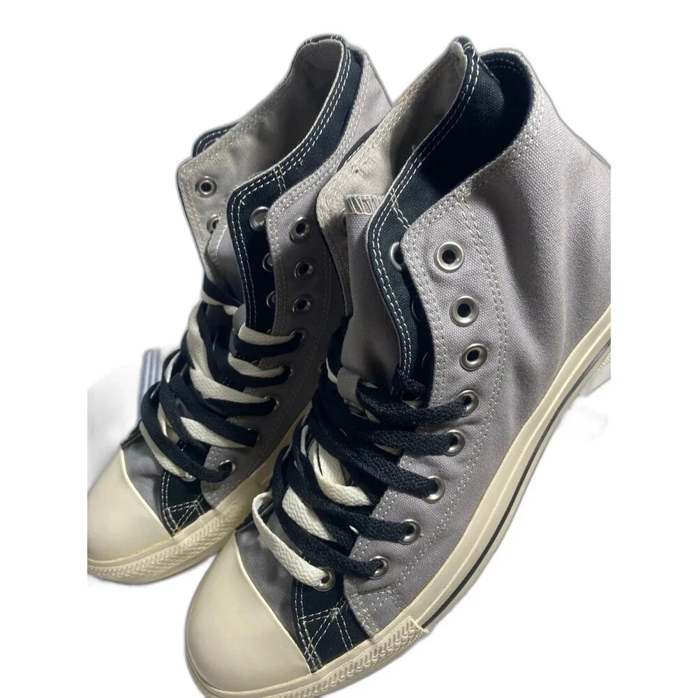 Converse Double Tongue High Top Sneaker Charcoal Gray Y2K Punk Emo NIB M11 W13 - Picture 6 of 11
